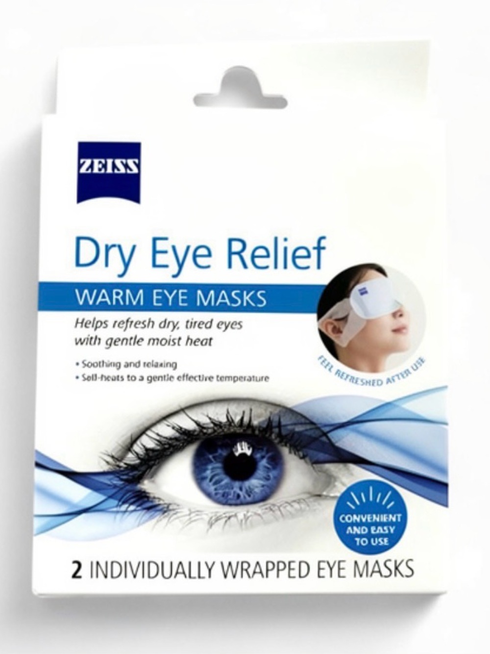 Zeiss eye mask Dry Tired Eyes Relief Soothing Heating Heated Warm Eye Masks